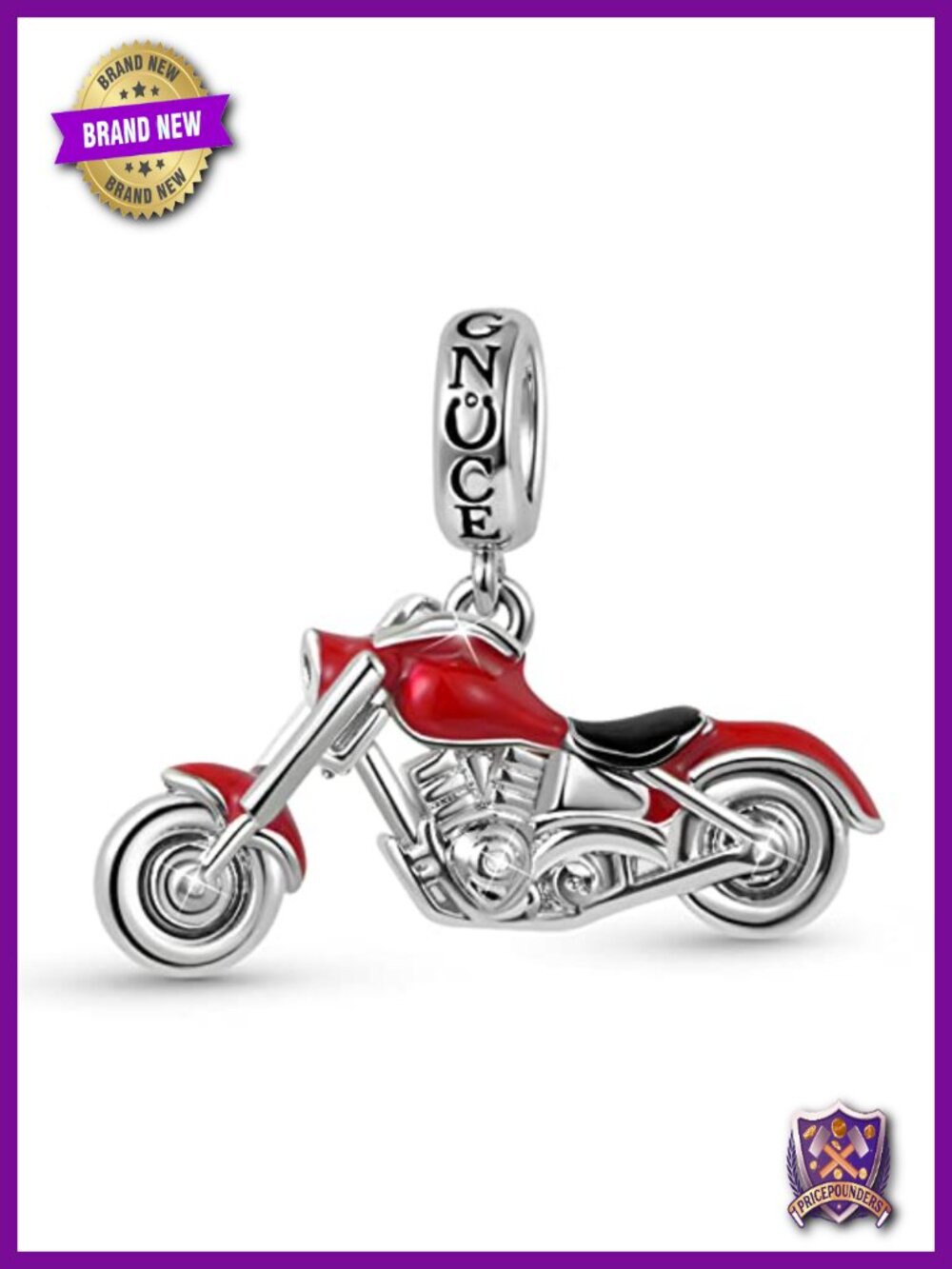 925 Sterling Silver Motorcycle Charm Pendant for Bracelet Necklace Women Gift